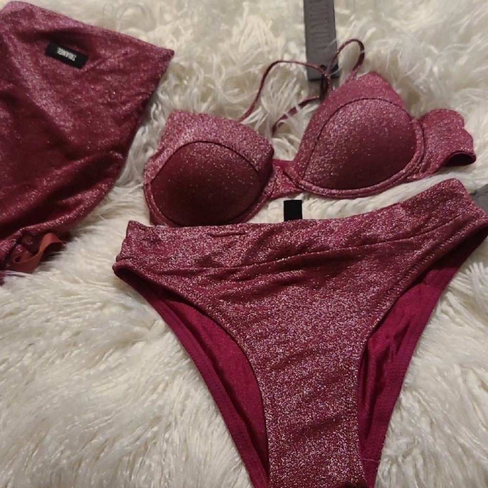 “Triangl” Grape Sparkle Bikini -Size XXS